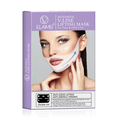 ELAIMEI Facial Mask Double V Shaped Face Chin Slim & Lift Peel Off Mask Face Stretch for Skin Care Firming Mask K1