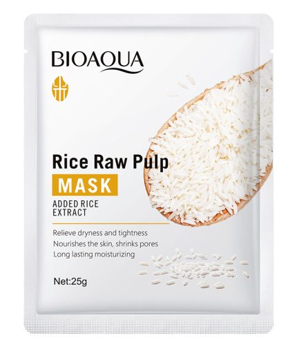 BIOAQUA  Rice Puree Mask Moisturizing delicate and smoothmaking skin beautiful and elastic Skin Care Patch Mask K1