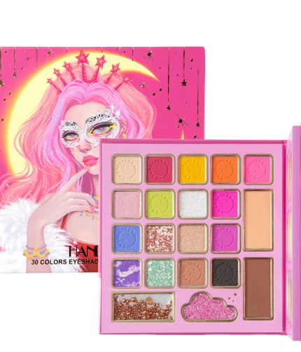 HANDAIYAN Eyeshadow + Blush + Repairing Highlight Makeup Palette 30 Colors Mask Queen Eyeshadow Palette K1