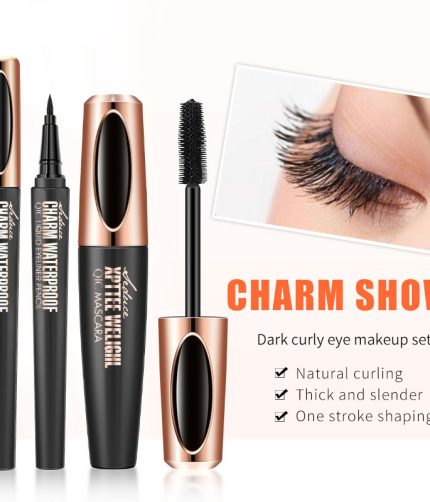 Long-lasting glamour and Volumizing 4D Mascara 2in1 eyeliner set Edition Waterproof natural curl Beauty