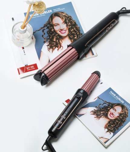 New ceramic - coated  large - roll dry - wet curling iron and double - purpose mini curling iron  YY