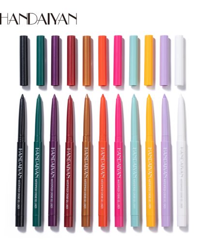 HANDAIYAN colored  eyeliner glue pen  neon   eyeliner gel  glitter  eyeliner adhesive pen waterproof   private label 20colours