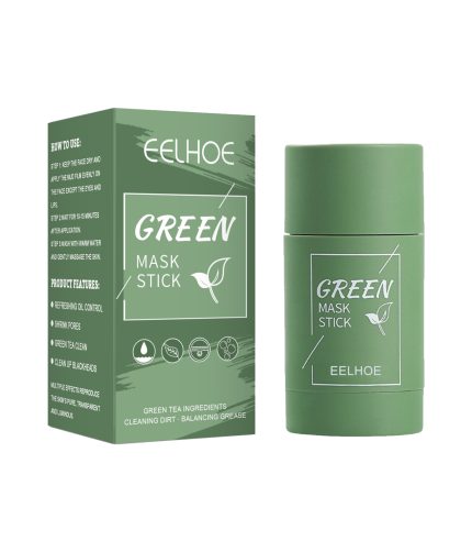 eelhoe Green Tea Mask Stick Cleansing Whitening Acne Mud Mask Skin care Lazy Facial Mask K1