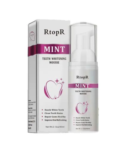 RtopR Mint Teeth Whitening Mousse Clean Teeth Stains Repair Gums Healthy Dazzle White teeth rtopr whitening essence