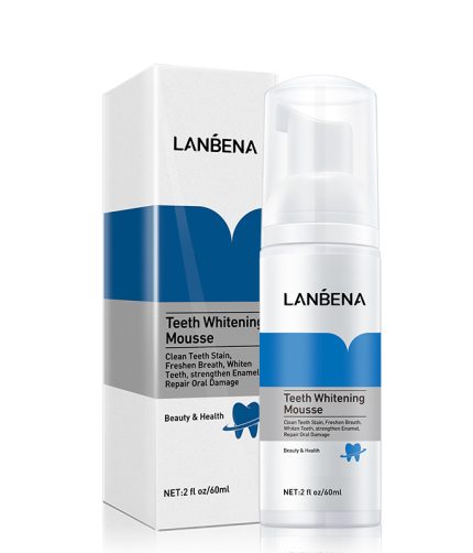 LANBENA Teeth Whitening Mousse Toothpaste Dental Oral Hygiene Remove Stains Plaque Teeth Cleaning Tooth White Tool New Version