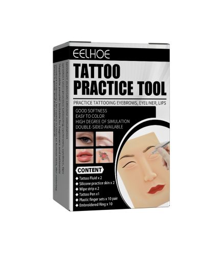 EELHOE tattoo practice tool  eyebrow eyeliner lip tattoo beginner simulation practice leather set K1