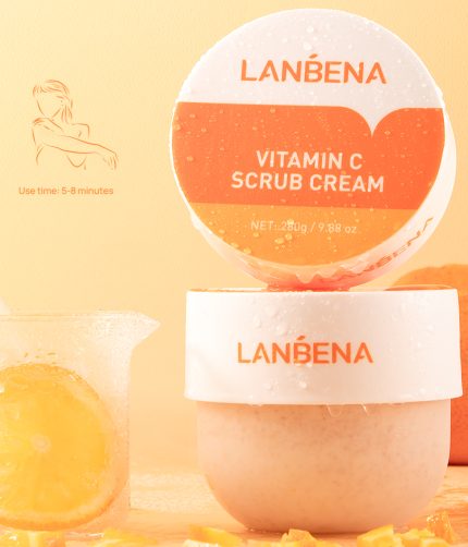 Lanbena moisturizing whitening brightening softening repairing vc nicotinamide Body scrub dead skin k1