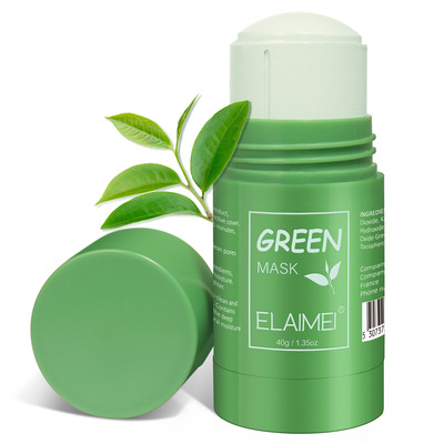 ELAIMEI Green Tea Stick Skin care Lazy Facial  Cleansing Whitening Acne Eggplant Pink Mud K1