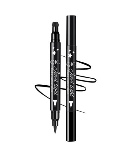 QIC patterned eyeliner waterproof quick-drying stainless double-ended eyeliner