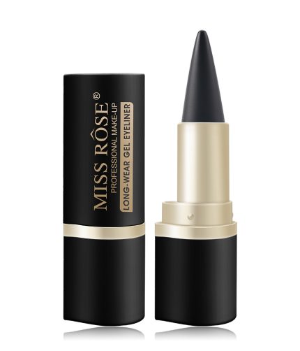 MISS ROSE Gel Eyeliner Fast Dry Waterproof eyeliner Single head black solid full-bodied eyeliner pencil K1