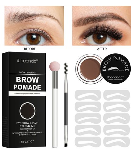 ibcccndc 5 color eyebrow cream waterproof non-removing makeup with brush head eyebrow card lazy dye eyebrow cream set K1