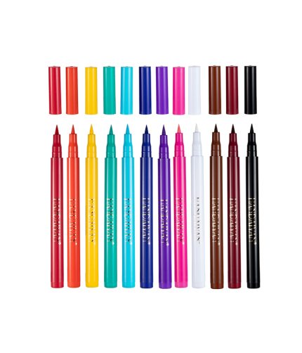 HANDAIYAN 12 Color Eyeliner Set Matte Quick Dry Not Easy to Smudge Show Makeup K1