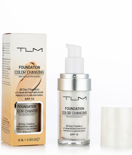 TLM  Foundation Makeup Base Nude Face Cover Concealer Long Lasting Makeup Skin Tone Foundation 30ML Magic Color Changing Liquid