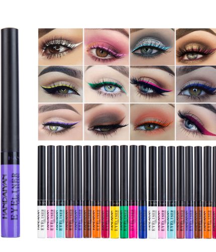 handaiyan 12pcs Color Matte Liquid Eyeliner Waterproof and Sweatproof Set K1