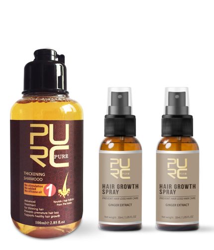 PURC Hair Care Ginger Spray + Shampoo Set Soft Fluffy Gloss Thick Ginger set