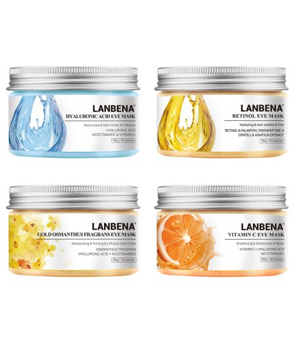 LANBENA Retinol Eye Mask Hyaluronic Acid Eye Patches Serum Reduces Dark Circles Bags Eye Lines Repair Nourish Firming Skin Care