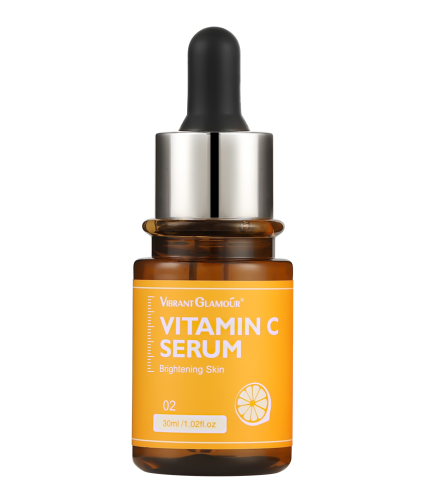 VIBRANT GLAMOUR Vitamin C Face Serum Moisturizing Whitening Brighten Anti-Aging Anti-Wrinkle Fades Fine Lines Facial Skin Care B