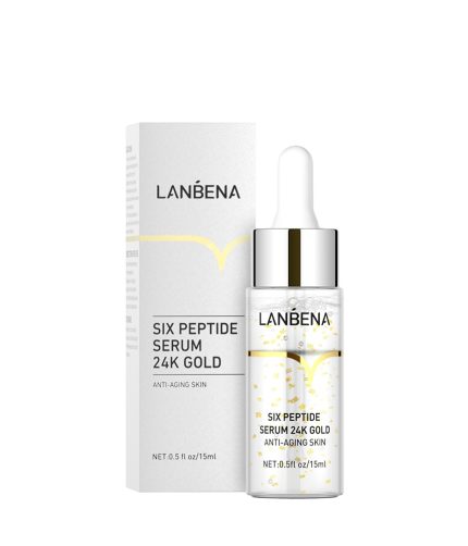 LANBENA Wholesale Anti Aging Anti Wrinkle Nourishing Moisturizing 24k Gold Six Peptide Face Serum