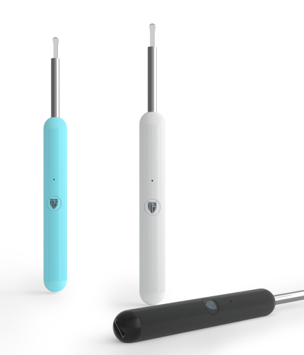 Wireless smart visual ear cleaning ear spoon with otoscope endoscope camera contact with phone