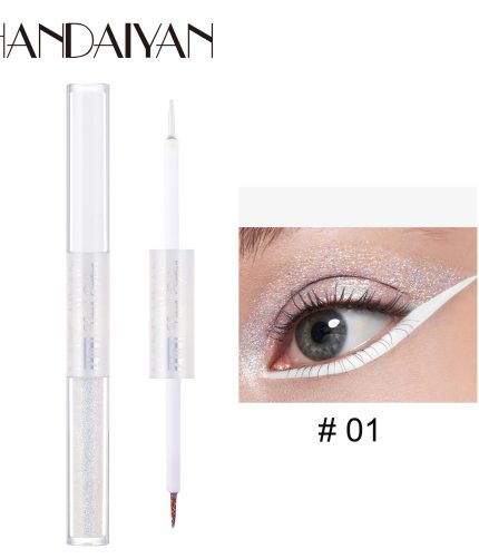 handaiyan Eyeliner lasting waterproof liquid eyeliner pen fine color lying silkworm pen dual-use double-ended pen