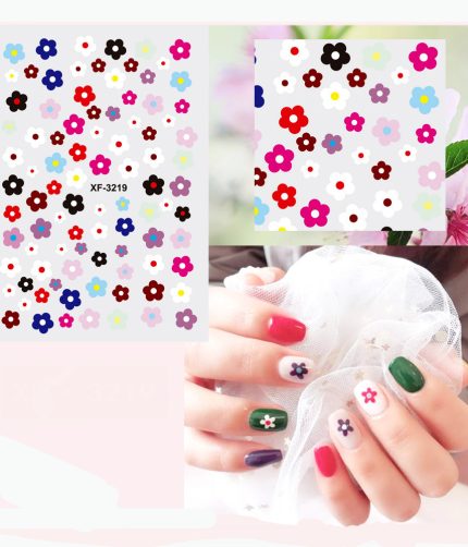 3D  Nail Sticker  Style Nail Decal Flower Spring and Summer Design Stickers Press on Nails Manicure HH